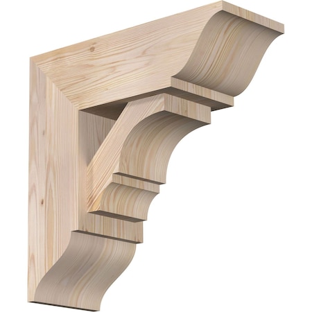 Ekena Millwork Balboa Traditional Smooth Bracket w/ Offset Brace, Douglas Fir, 7 1/2"W x 20"D x 20"H BKT0806X20X20BOA01SDF